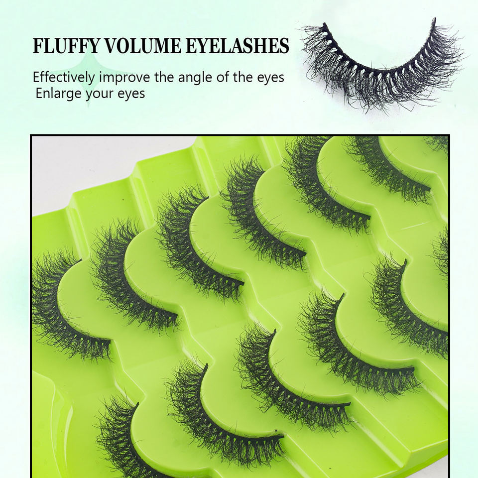 Cat-eye fluffy winged lashes — 7 pairs · GP37 · 10 Cat-eye fluffy winged lashes — 7 pairs · GP37 · 10