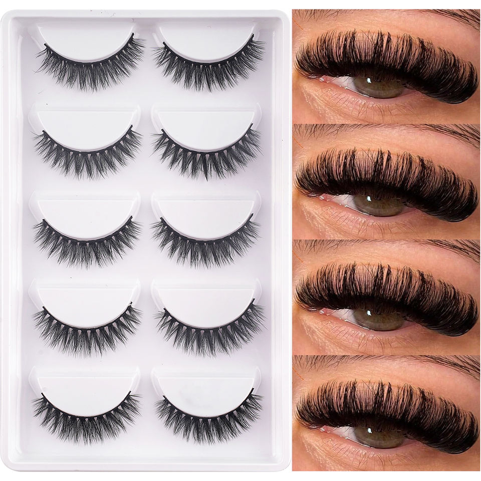 Natural segmented 3D lashes — 5 pairs · S01 · 11 Natural segmented 3D lashes — 5 pairs · S01 · 11