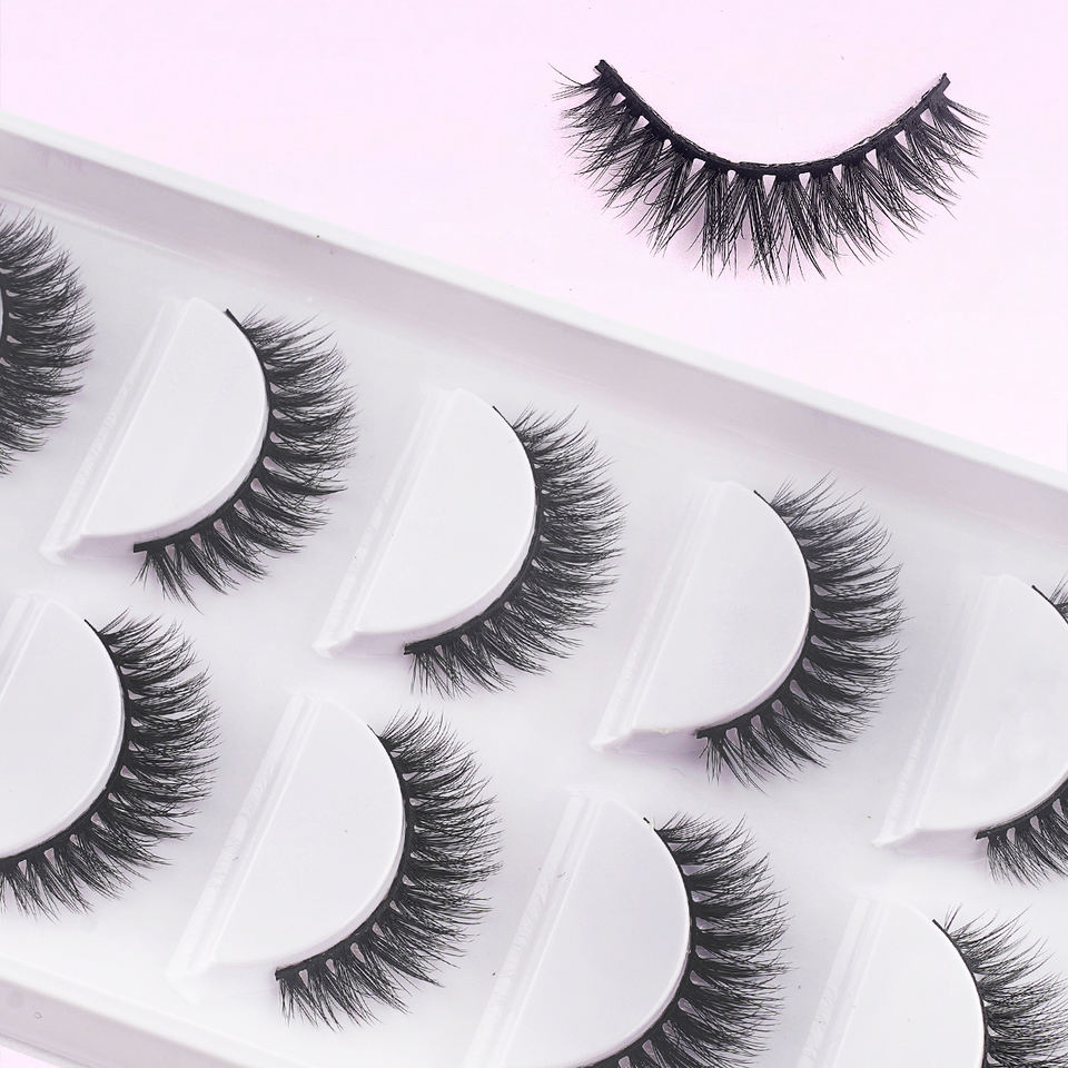 Natural segmented 3D lashes — 5 pairs · S01 · 13 Natural segmented 3D lashes — 5 pairs · S01 · 13