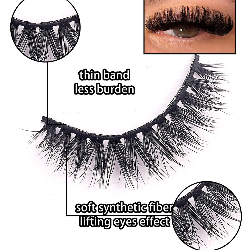 Natural segmented 3D lashes — 5 pairs · S01 · 15 Natural segmented 3D lashes — 5 pairs · S01 · 15