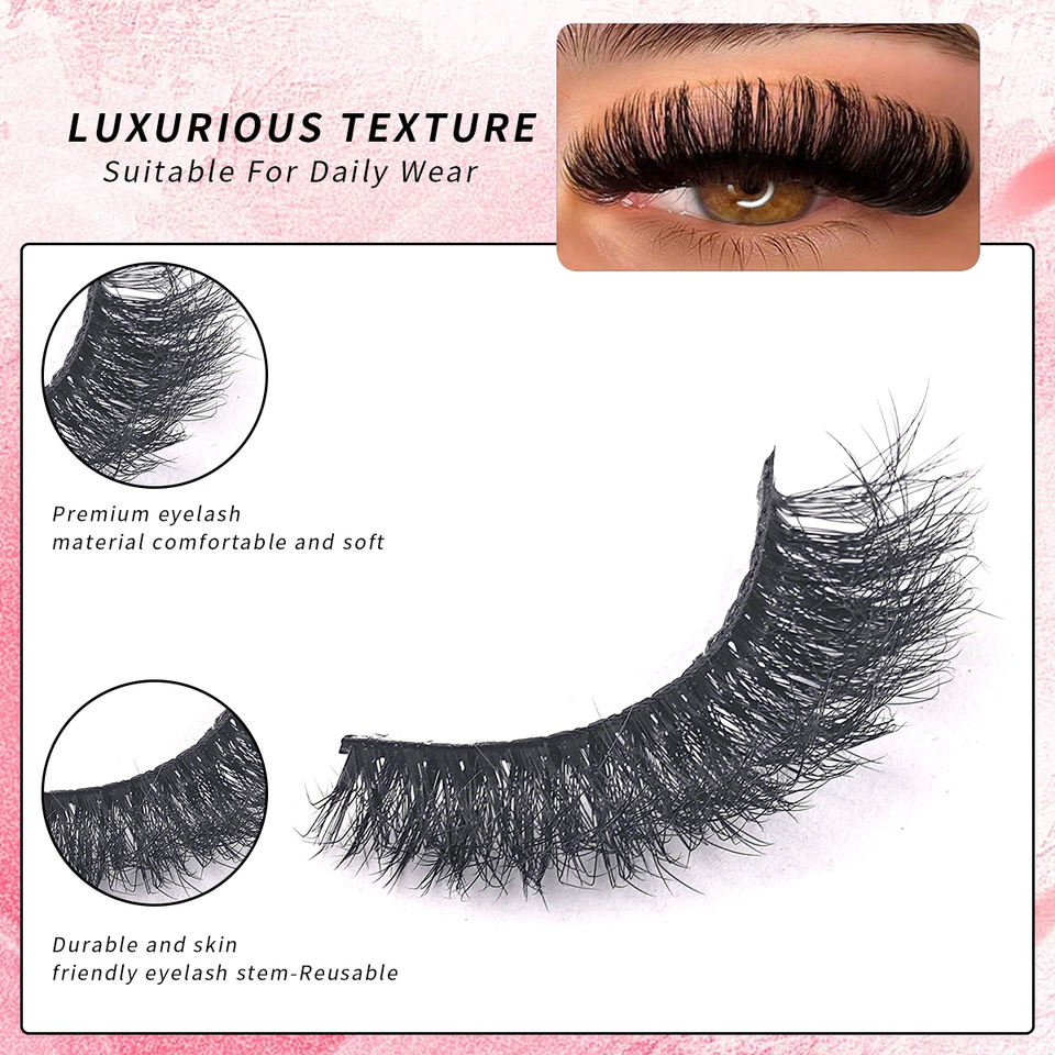 Dramatic 3D volume lashes — 10 pairs · LD28 · 11 Dramatic 3D volume lashes — 10 pairs · LD28 · 11