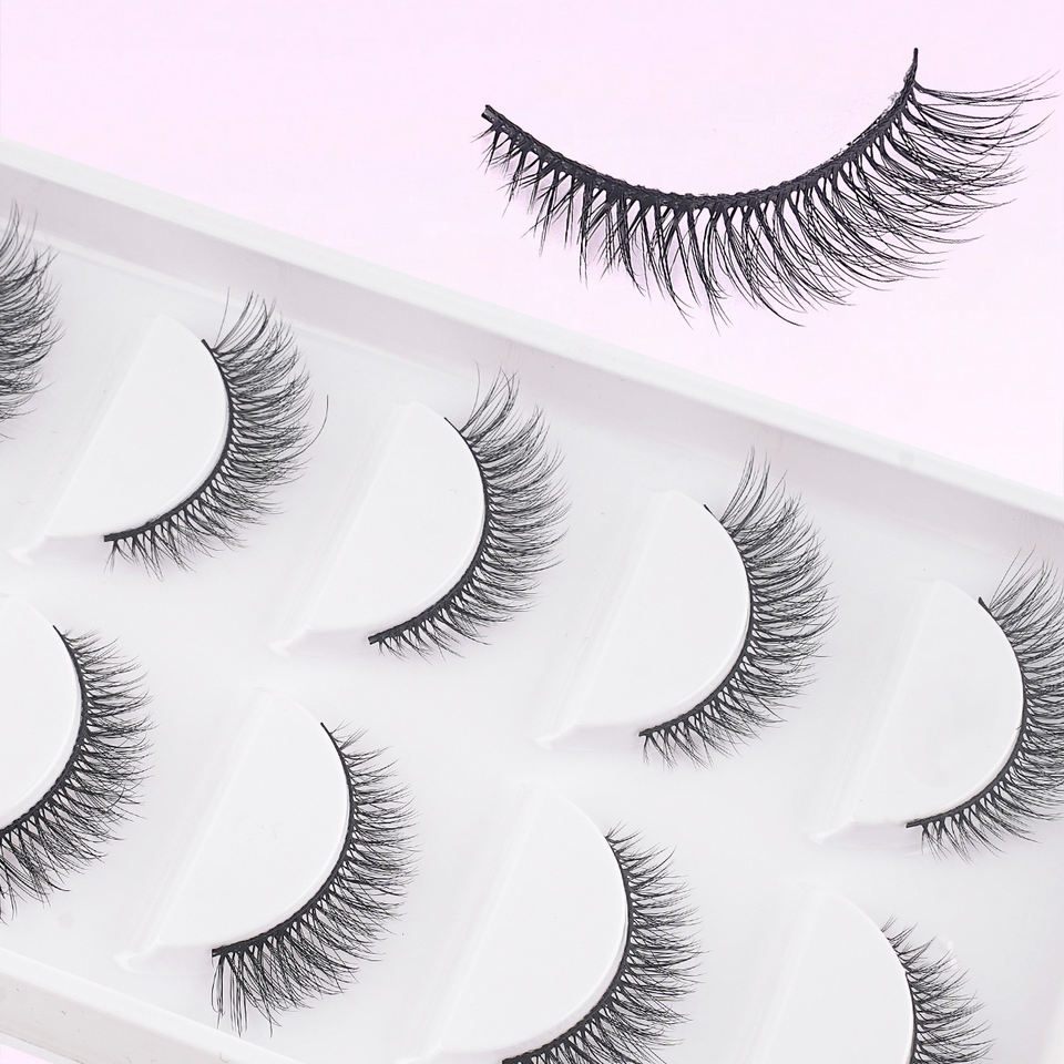 Natural ultra-thin band lashes — 5 pairs · MZ01 · 12 Natural ultra-thin band lashes — 5 pairs · MZ01 · 12