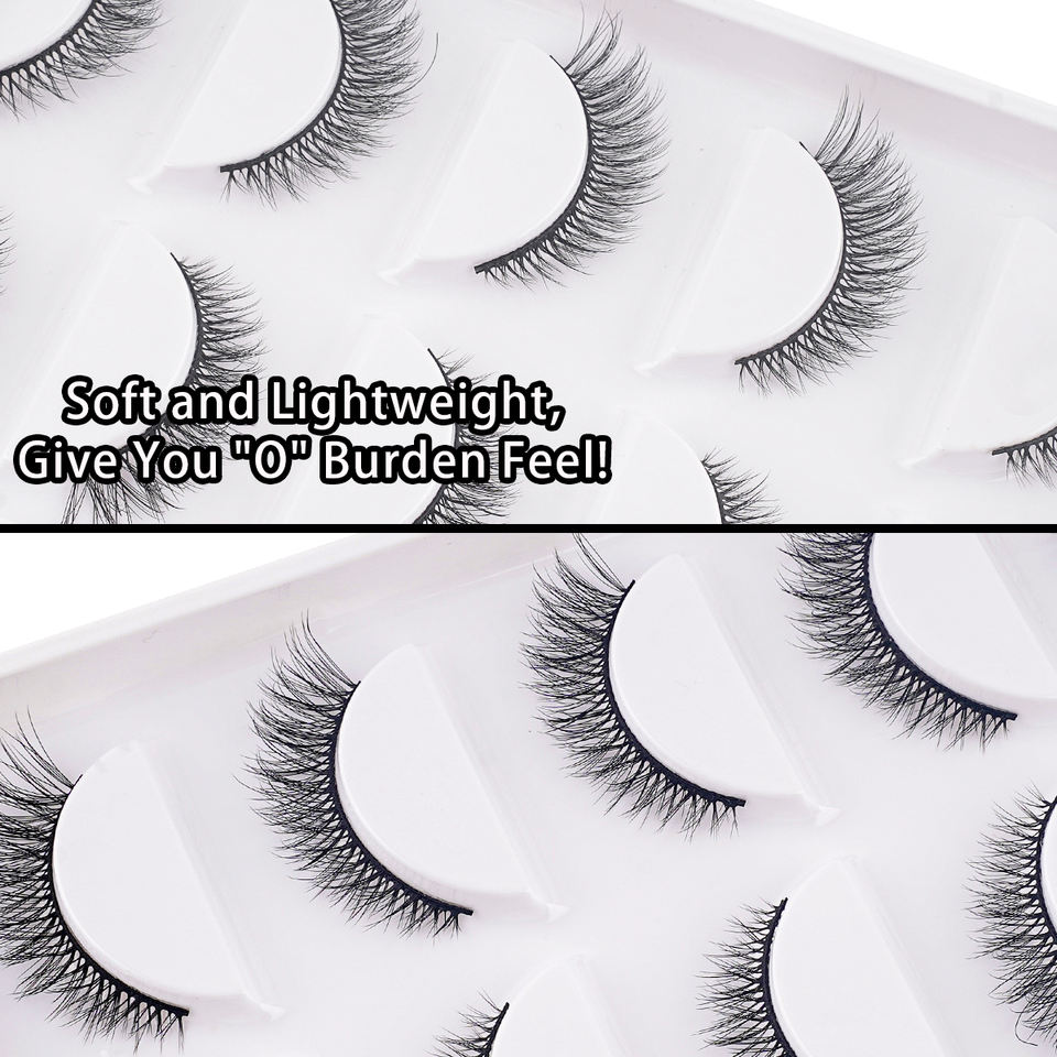 Natural ultra-thin band lashes — 5 pairs · MZ01 · 13 Natural ultra-thin band lashes — 5 pairs · MZ01 · 13