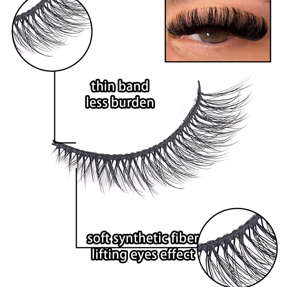 Natural ultra-thin band lashes — 5 pairs · MZ01 · 15 Natural ultra-thin band lashes — 5 pairs · MZ01 · 15