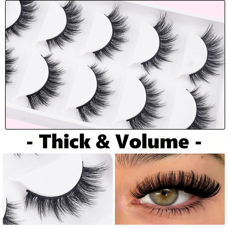 Natural 3D volume lashes — 5 pairs · S03 · 13 Natural 3D volume lashes — 5 pairs · S03 · 13