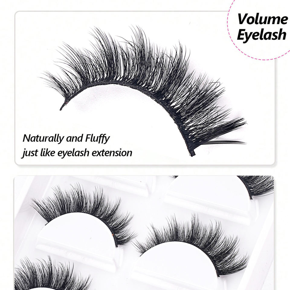 Natural 3D volume lashes — 5 pairs · S03 · 15 Natural 3D volume lashes — 5 pairs · S03 · 15