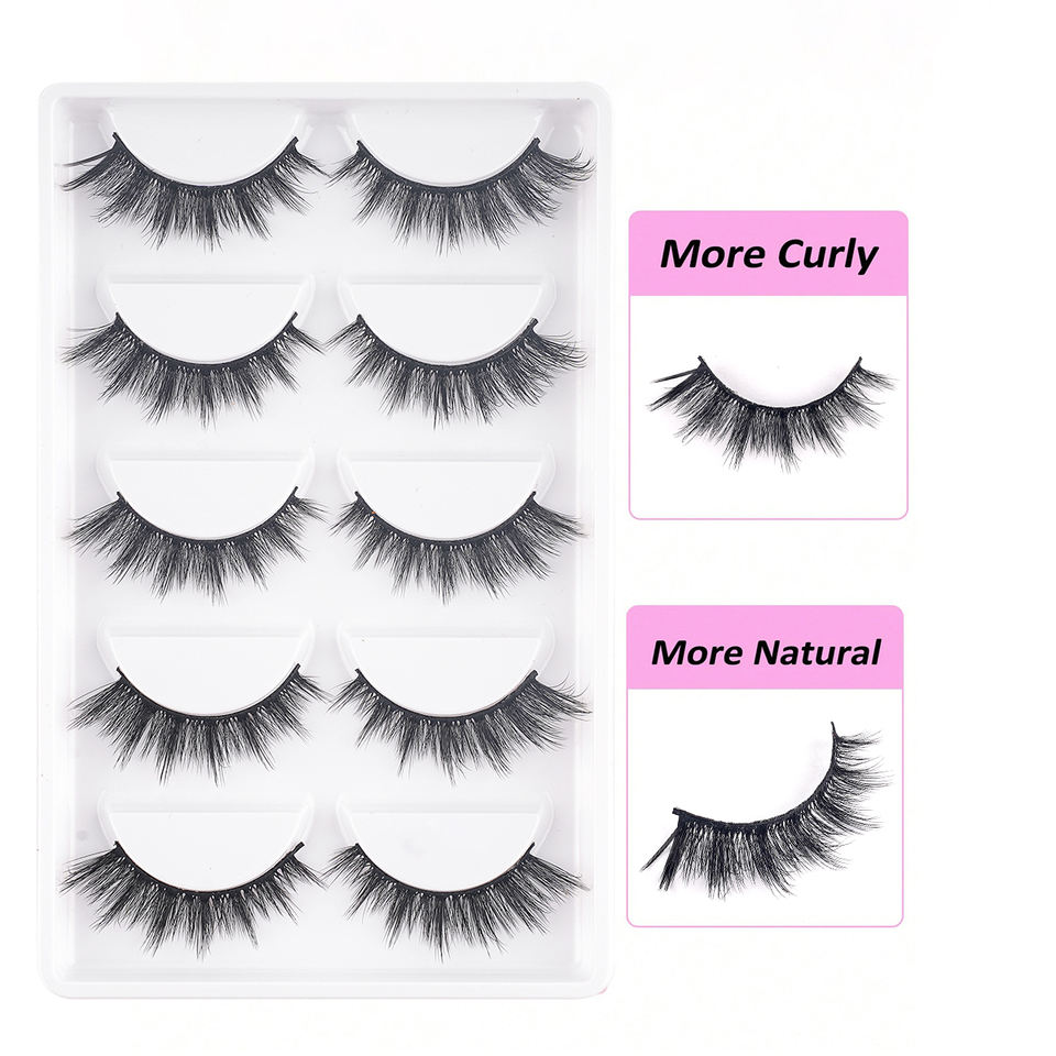 Natural 3D volume lashes — 5 pairs · S03 · 16 Natural 3D volume lashes — 5 pairs · S03 · 16