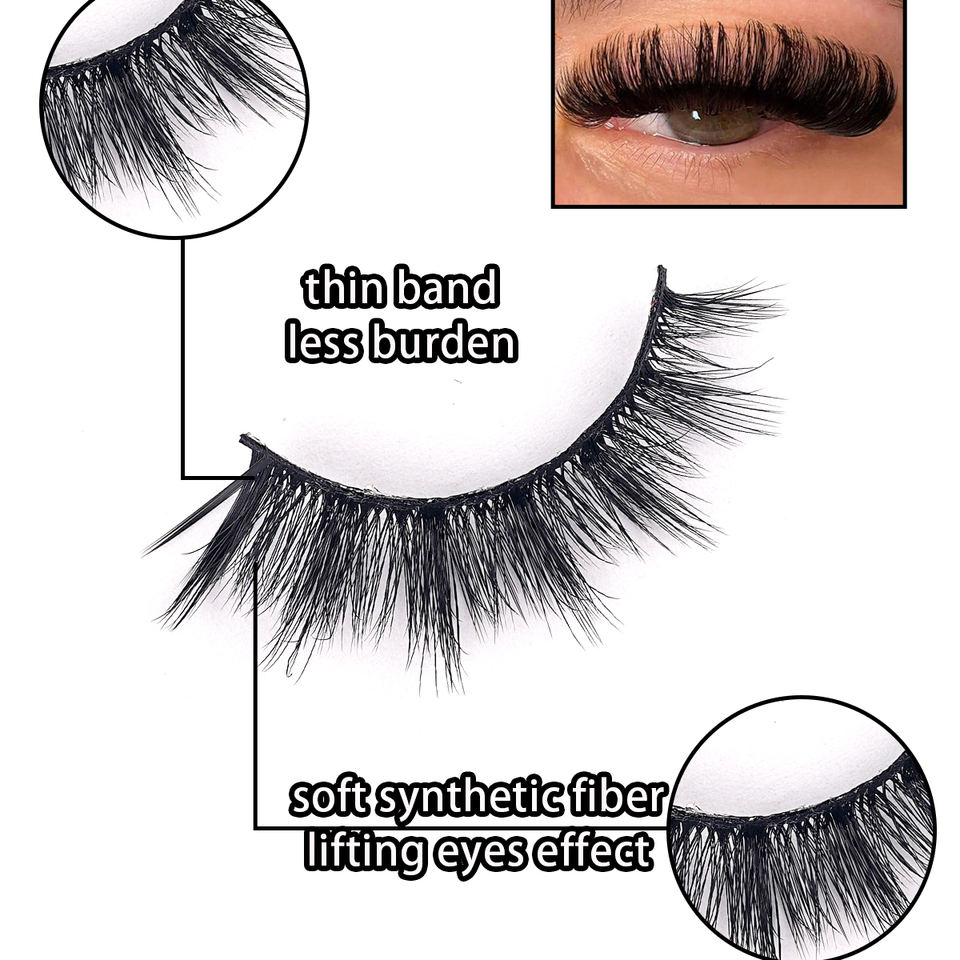 Natural 3D volume lashes — 5 pairs · S03 · 17 Natural 3D volume lashes — 5 pairs · S03 · 17