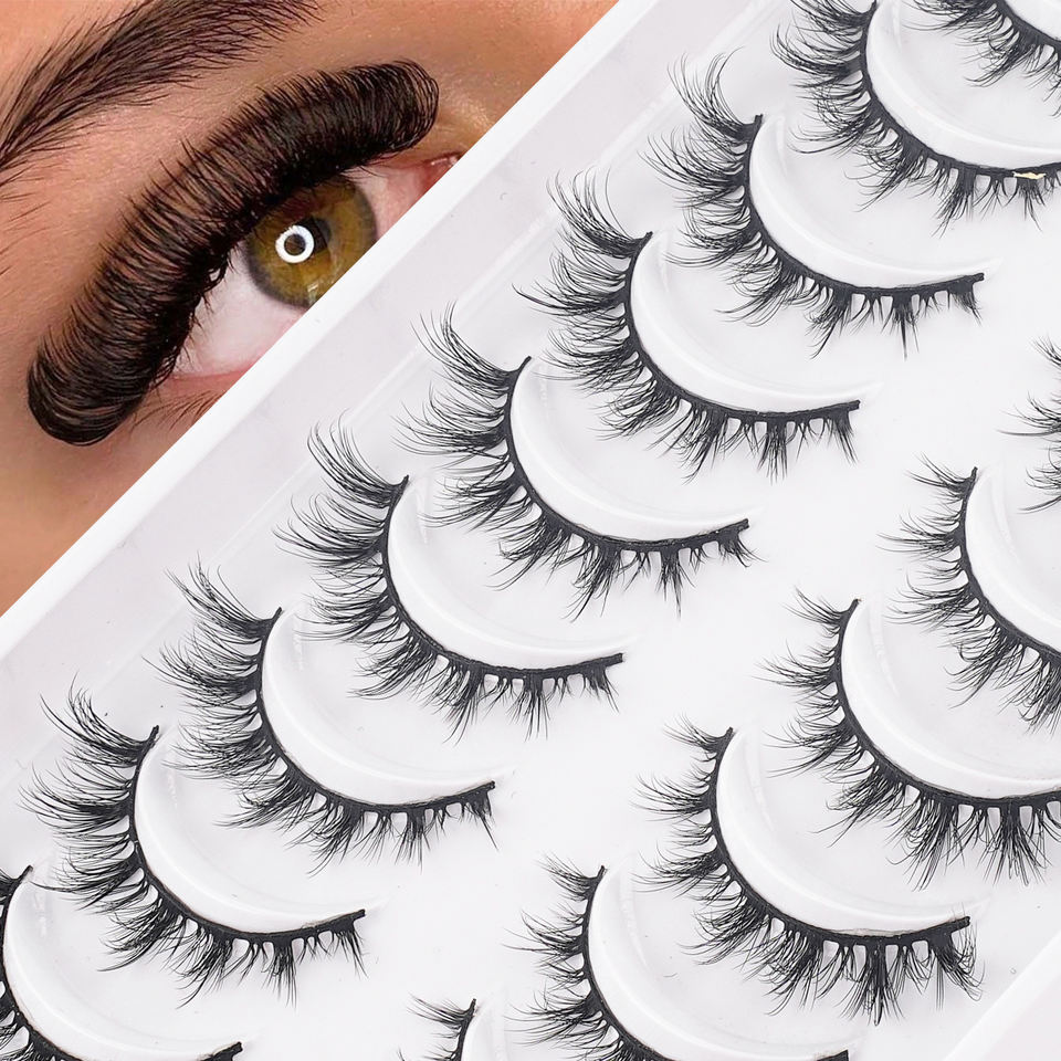 Natural segmented lashes — 10 pairs · G010 · 10 Natural segmented lashes — 10 pairs · G010 · 10