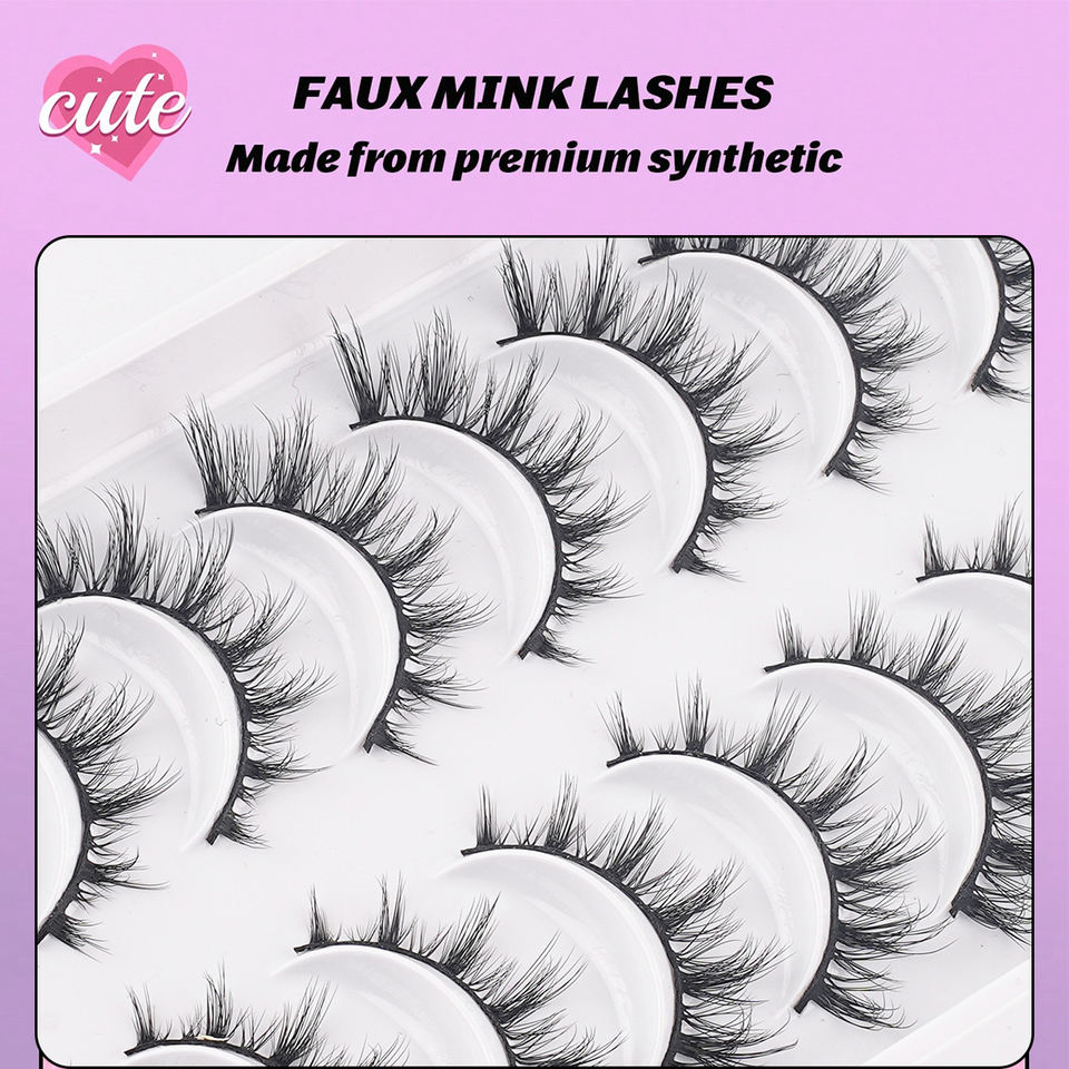 Natural segmented lashes — 10 pairs · G010 · 11 Natural segmented lashes — 10 pairs · G010 · 11