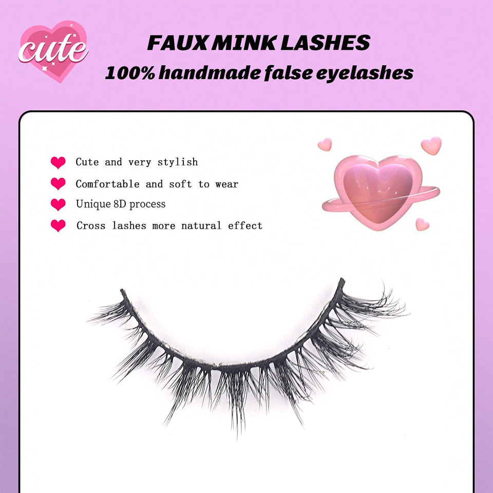 Natural segmented lashes — 10 pairs · G010 · 12 Natural segmented lashes — 10 pairs · G010 · 12
