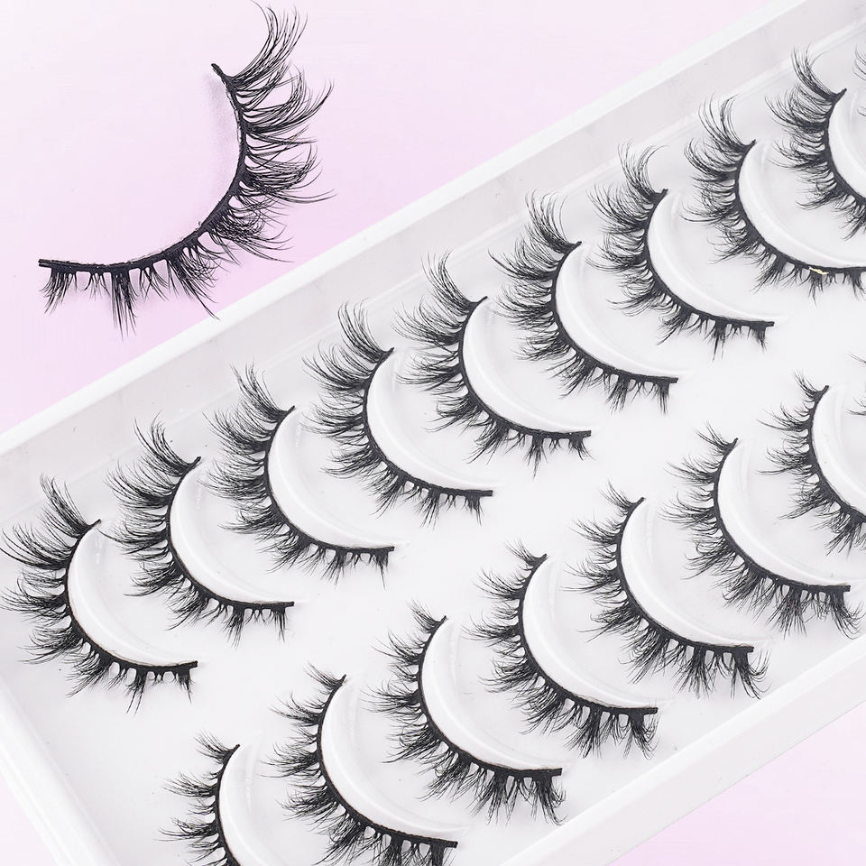 Natural segmented lashes — 10 pairs · G010 · 13 Natural segmented lashes — 10 pairs · G010 · 13
