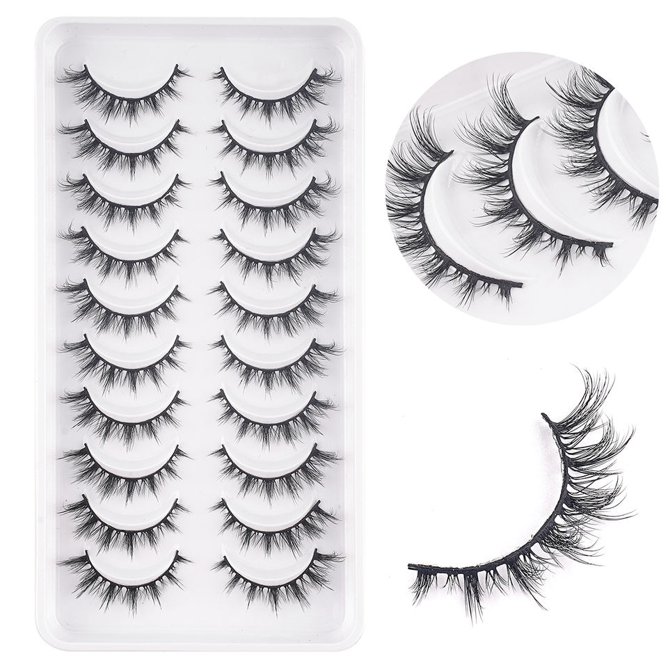 Natural segmented lashes — 10 pairs · G010 · 14 Natural segmented lashes — 10 pairs · G010 · 14