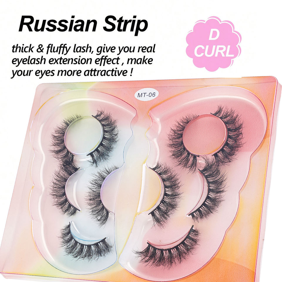 Mixed-style iridescent lashes — 5 pairs · MT06 · 12 Mixed-style iridescent lashes — 5 pairs · MT06 · 12